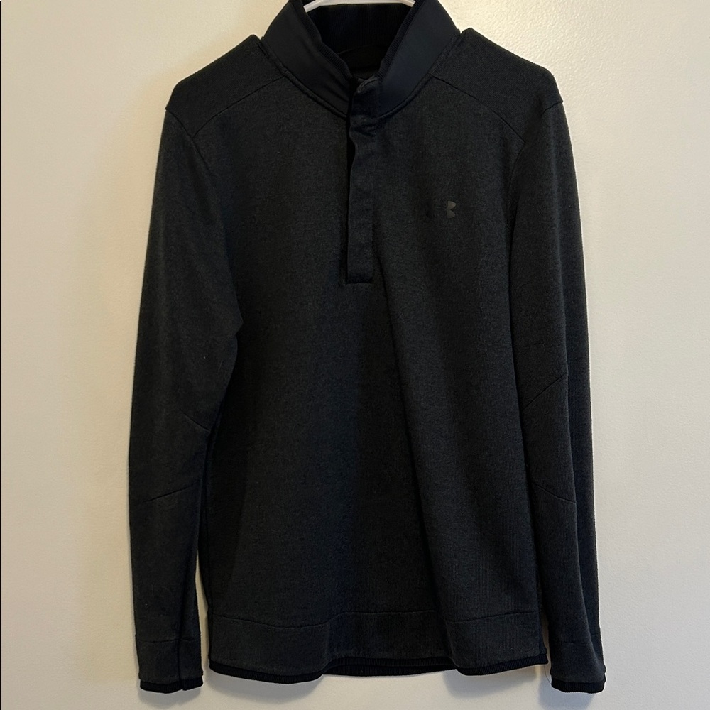 Under Armour Black/Charcoal Half-Zip Performance Pullover
